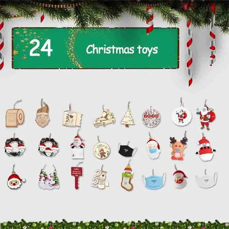 Foreign Trade Cross Border Christmas Calendar 24 Pendant - Bellarte Enchanté Foreign Trade Cross Border Christmas Calendar 24 Pendant